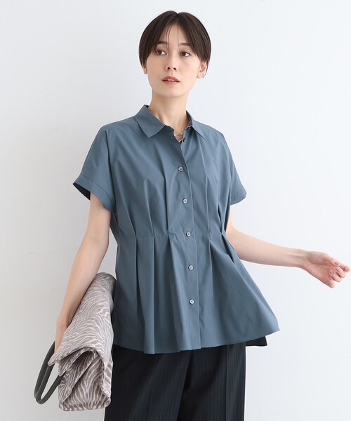 ブラウス シャツ 「洗える」タックデザインブラウス レディース INDIVI ブラウス シャツ 「洗える」タックデザインブラウス