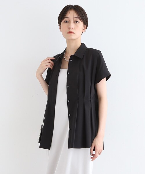 ブラウス シャツ 「洗える」タックデザインブラウス レディース INDIVI ブラウス シャツ 「洗える」タックデザインブラウス