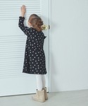 ワンピース 総柄 肩フリル 長袖 ワンピース ...の詳細画像3
