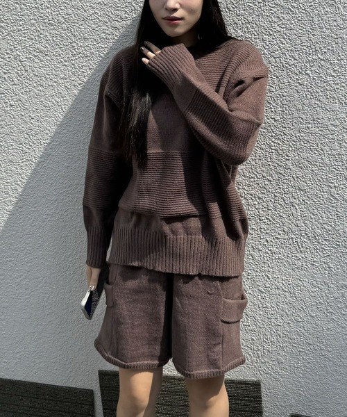 madrepadre セットアップ オーバーサイズニットショートパンツ
