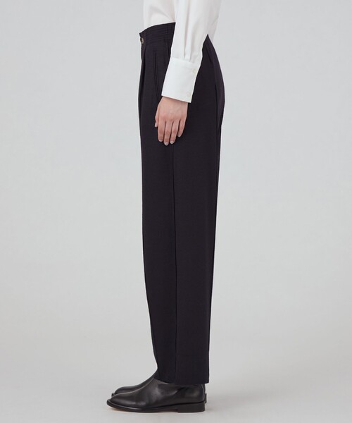MACPHEE（マカフィー） パンツ 圧縮ニット タックストレートパンツ