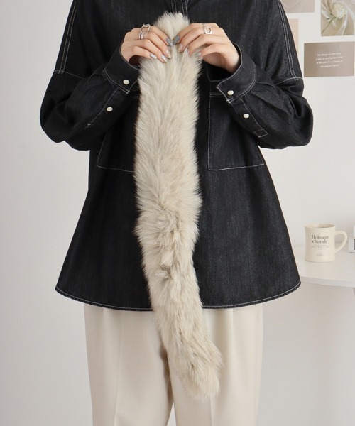 FUNALIVE（ファンアライブ） マフラー ストール フォックスサテン切