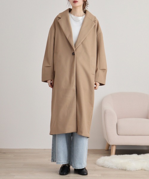 atONE（アットワン） コート アウター ウールライクテーラードコート