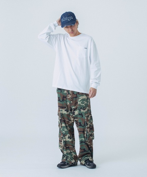 XLARGE tシャツ STANDARD LOGO TAG L/S POCKET TEE メンズ