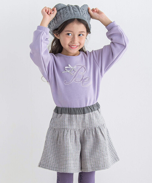 BeBe トレーナー マシュマロウラケBeロゴパッチトレーナー(90~150cm  