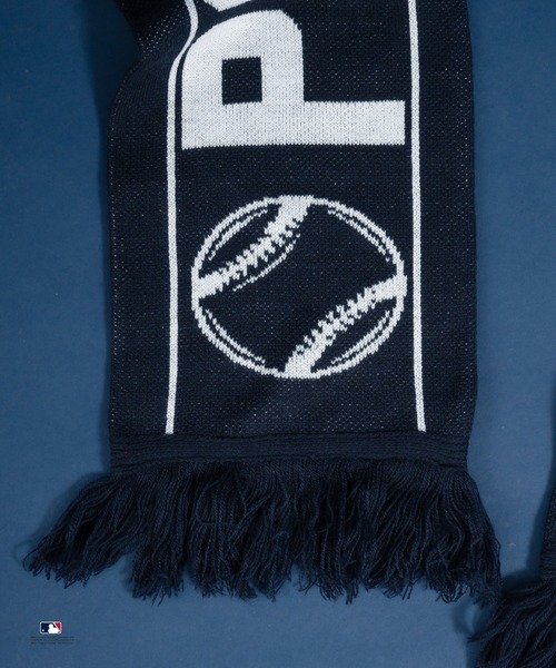 Perushu マフラー × MLB ジャガードニットマフラー メンズ レディース