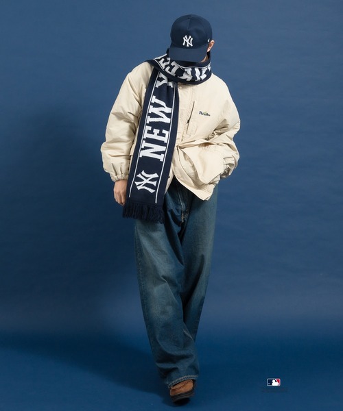 Perushu マフラー × MLB ジャガードニットマフラー メンズ レディース