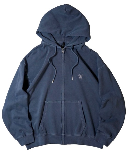 Starting Over パーカー pigment graphic embroidery zip hoodie