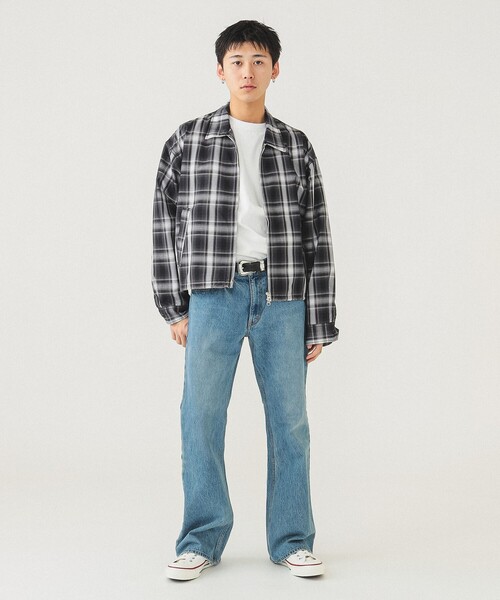 BEAMS ブルゾン アウター ショート チェック メンズ レディース