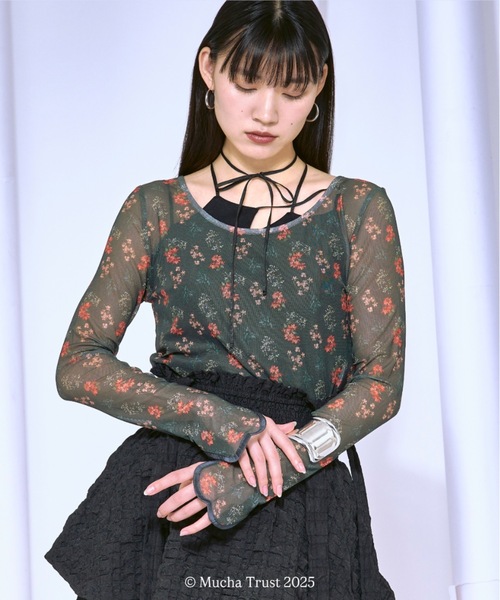 Ezick tシャツ 「Ezick×MUCHA」シアートップス レディース : ZOZOTOWN