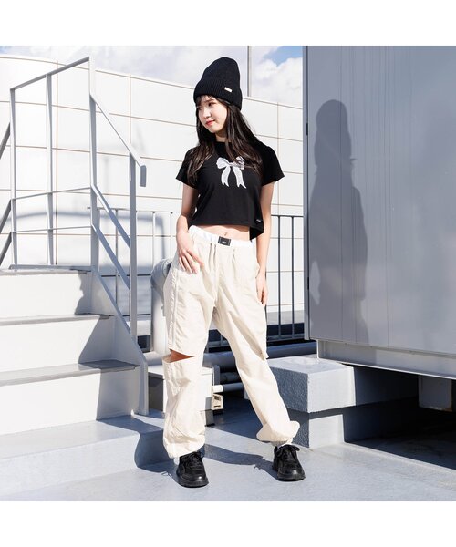 algy（アルジー） パンツ 「ACTIVE」ダブルウエストサイドスリット