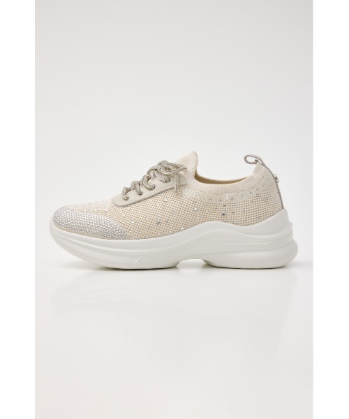 美品 STACCATO スタッカート 厚底 スニーカー シルバー レディース STACCATO スタッカート - レディース 厚底・ダッドスニーカー