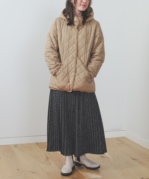 「BEAMS HEART」 キルティングブルゾン LARGE ベージュ レディース_画像3