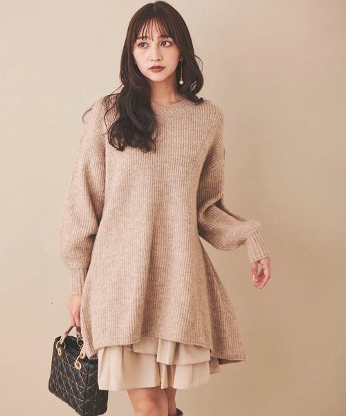 「31 Sons de mode」 ニットワンピース 36 サックスブルー レディース_画像9