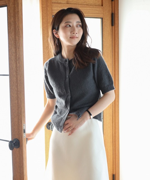 PRADA ボタンフロント ニットシャツ カーディガン M ブルー コットン PRADA ボタンフロント ニットシャツ カーディガン M ブルー