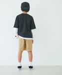 ワイドパンツ パンツ キッズ ツイルショートパ...の詳細画像4
