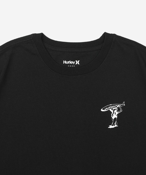 tシャツ 「Hurley/ハーレー」レディースヘビーウェイトTシャツ　オーバーサイズシルエット　バックプリント　OVRSZD GIRLS RIDER Hurley tシャツ 「Hurley/ハーレー」撥水Tシャツ ファントム 速