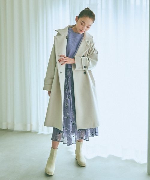 「mysty woman」 チェスターコート MEDIUM モカ レディース_画像3