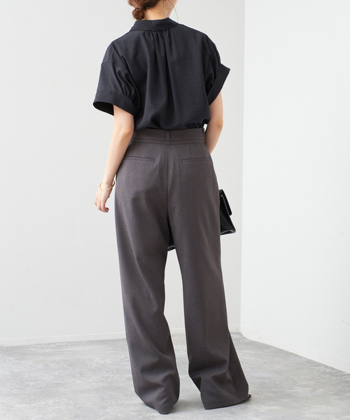 「Spick & Span」 半袖ブラウス FREE グレー レディース Spick＆Span 「Spick & Span」 半袖ブラウス FREE グレー