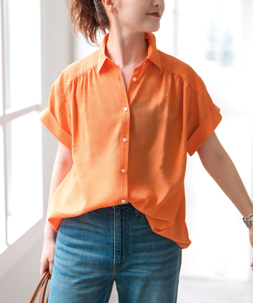 「Spick & Span」 半袖ブラウス FREE ブラウン レディース Spick＆Span 「Spick & Span」 半袖ブラウス FREE ブラウン