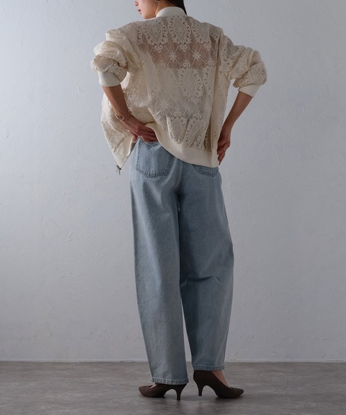 Lien Select ブルゾン アウター レース刺繍ブルゾン レディース
