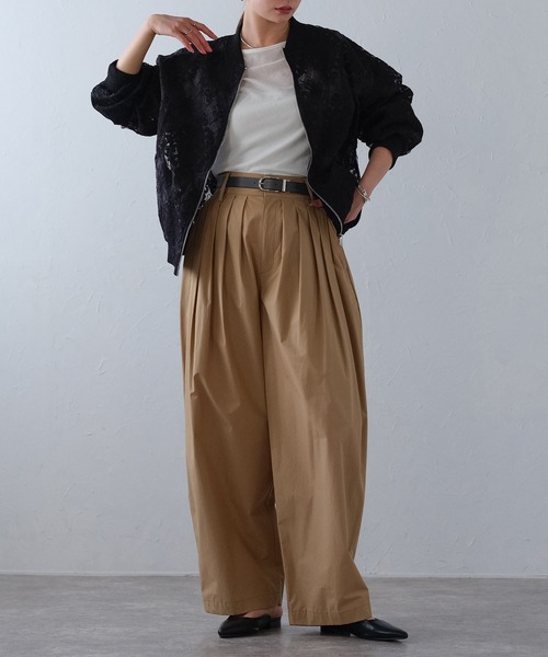 Lien Select ブルゾン アウター レース刺繍ブルゾン レディース