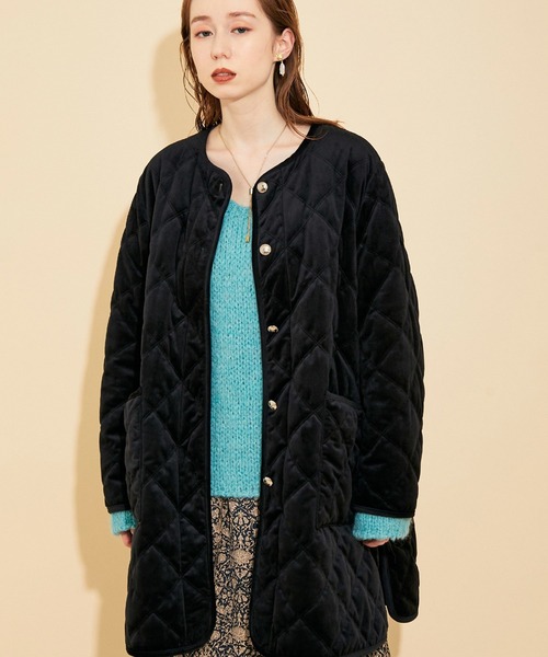 高級羊革キルティングレザーコート！ROPEロペ ROPE' mademoiselle（ロペマドモアゼル） 「MADEMOISELLE ROPE