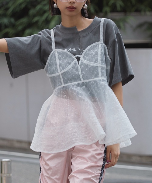 VIOLETTA クロップドオーバーシャツ クロップドオーバーシャツ（シャツ/ブラウス）｜VIOLETTA