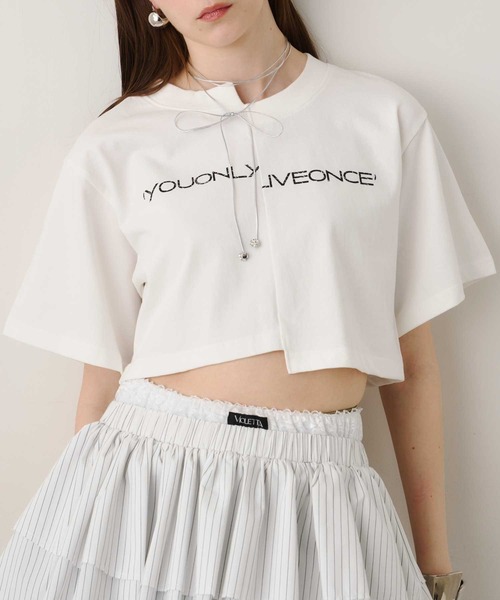 VIOLETTA クロップドオーバーシャツ クロップドオーバーシャツ（シャツ/ブラウス）｜VIOLETTA