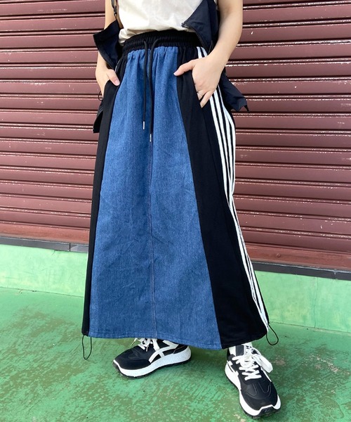 CRB デニムスカート デニム切替ラインロングスカート : ZOZOTOWN Yahoo