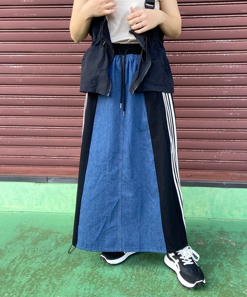 CRB デニムスカート デニム切替ラインロングスカート : ZOZOTOWN Yahoo
