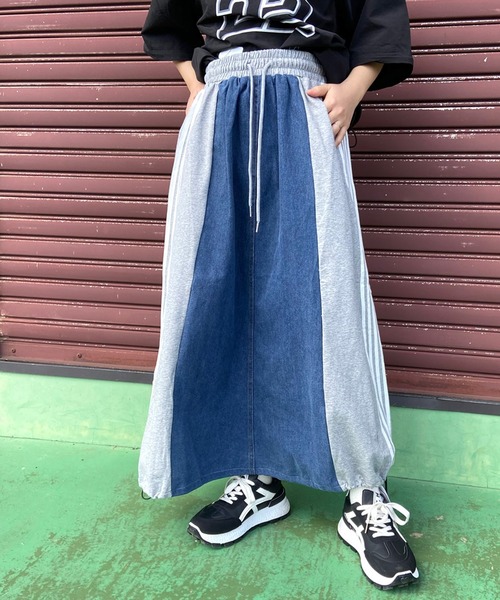 CRB デニムスカート デニム切替ラインロングスカート : ZOZOTOWN Yahoo