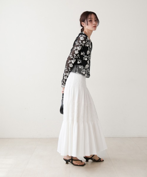 BAB（バブ） tシャツ 刺繍透かし編みトップス レディース : ZOZOTOWN