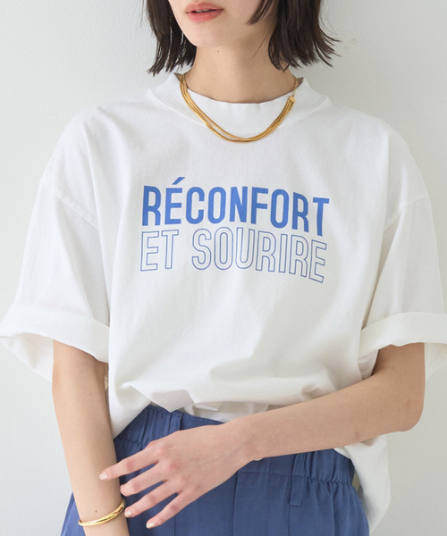 tシャツ ピグメントダイカジュアルロゴBIG Tシャツ レディース