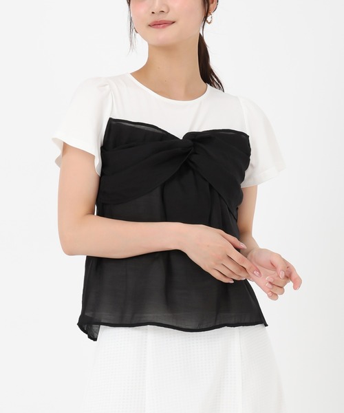 MISCH MASCH（ミッシュマッシュ） tシャツ リボンビスチェカットソー