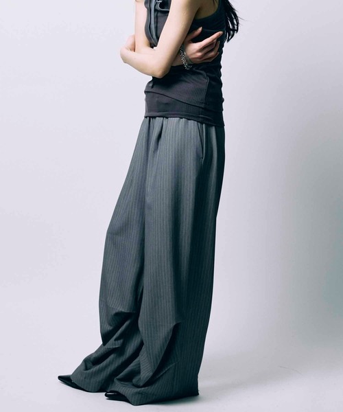 led.tokyo パンツ 「led.tokyo」LAYERED TUCK PANTS/レイヤード