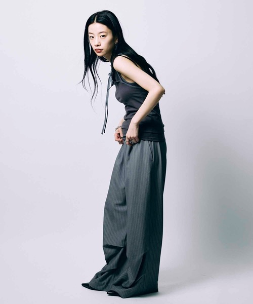 led.tokyo パンツ 「led.tokyo」LAYERED TUCK PANTS/レイヤード