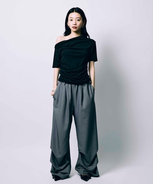 led.tokyo パンツ 「led.tokyo」LAYERED TUCK PANTS/レイヤード