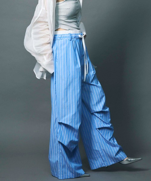 パンツ ledtokyo Pleats half pants led.tokyo パンツ 「led.tokyo」LAYERED TUCK PANTS/レイヤード