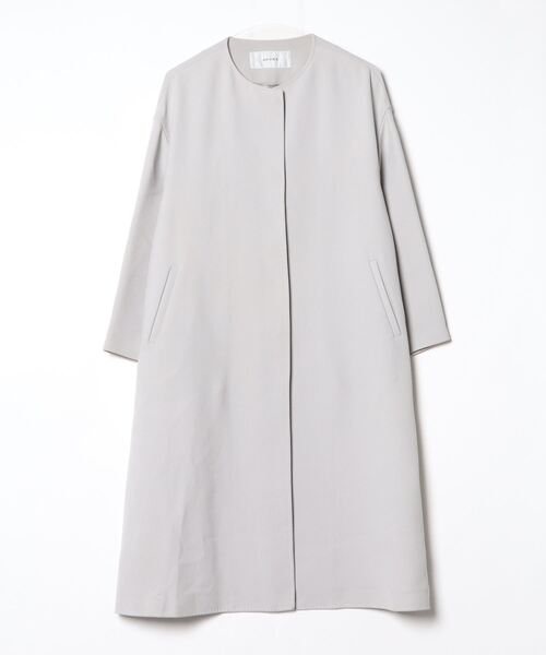 ADORE 「ADORE」 ダブルアセテート ノーカラーコート 36 グレー