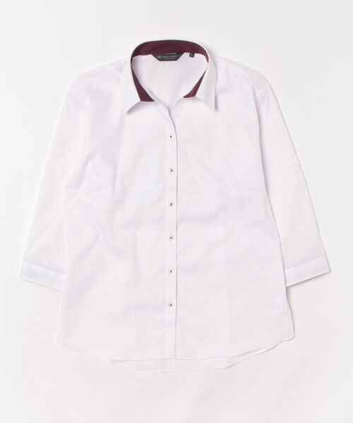 フォーマル ブラウス シャツ 形態安定ノーアイロン スキッパー 7分袖ビジネスワイシャツ レディース | BRICK HOUSE by TOKYO SHIRT | 06