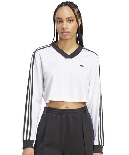tシャツ adidas JACQUARD LS TOP / アディダス ジャガード ロング スリーブ トップ レディース