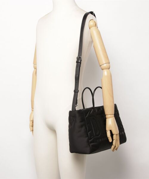 DIESEL◇1dr-Fold Xs◇Dロゴ レザー ハンドバッグ 2way (DIESEL