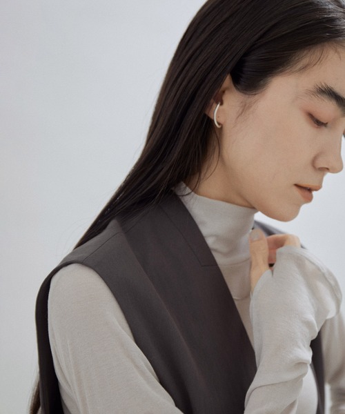 「ADAM ET ROPE'」 長袖カットソー FREE グレー レディース SALON adam et rope' 「SALON rope'」 長袖カットソー FREE