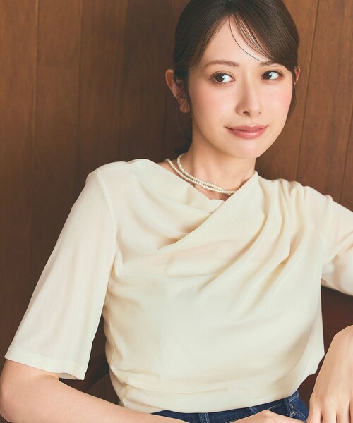 ANY SIS（エニィスィス） tシャツ 半袖 「洗える」シアーベロア