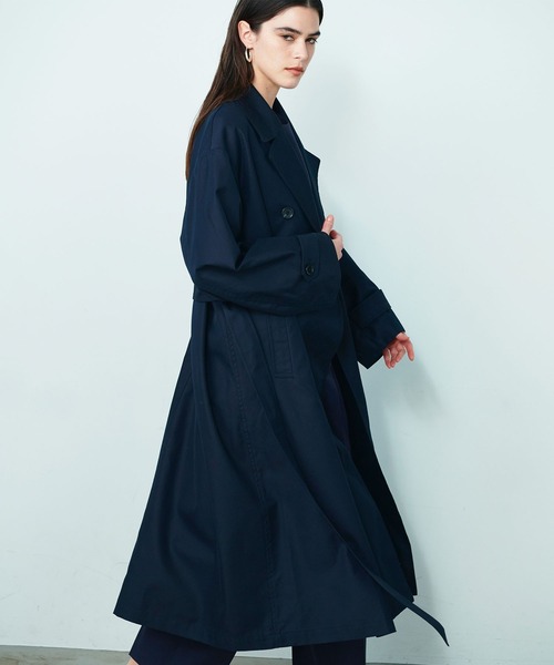 「N.O.R.C」 トレンチコート S ネイビー レディース_画像2