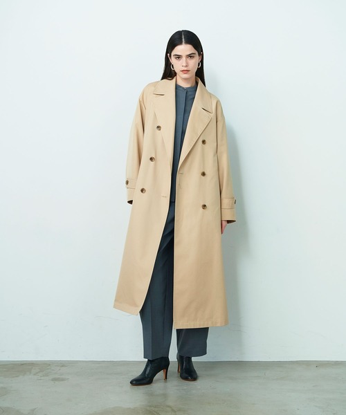 「N.O.R.C」 トレンチコート S ネイビー レディース_画像4