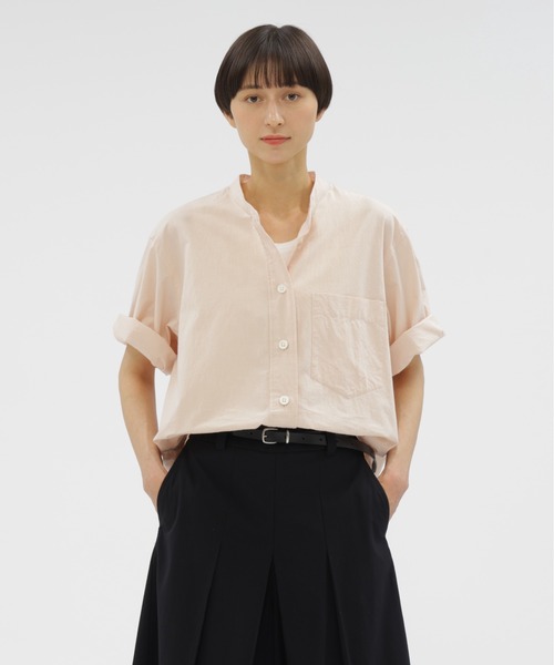 ブラウス シャツ MELANGE COTTON POPLIN レディース
