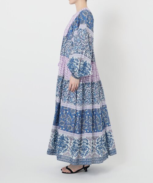 SLOBE IENA ワンピース インドパネルティアードワンピース