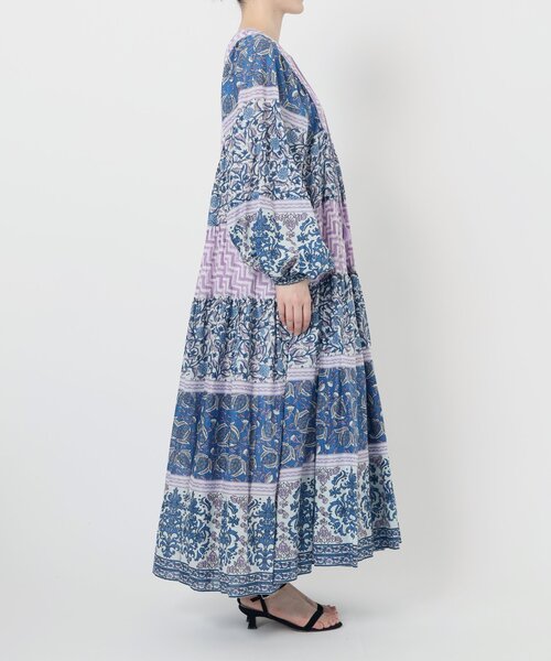 SLOBE IENA ワンピース インドパネルティアードワンピース
